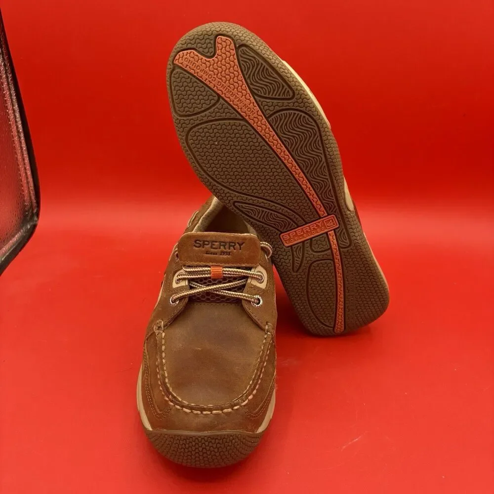 Sperry Men's Top-Sider Sea Kite Sport Moc Brown Leather Size 8.5